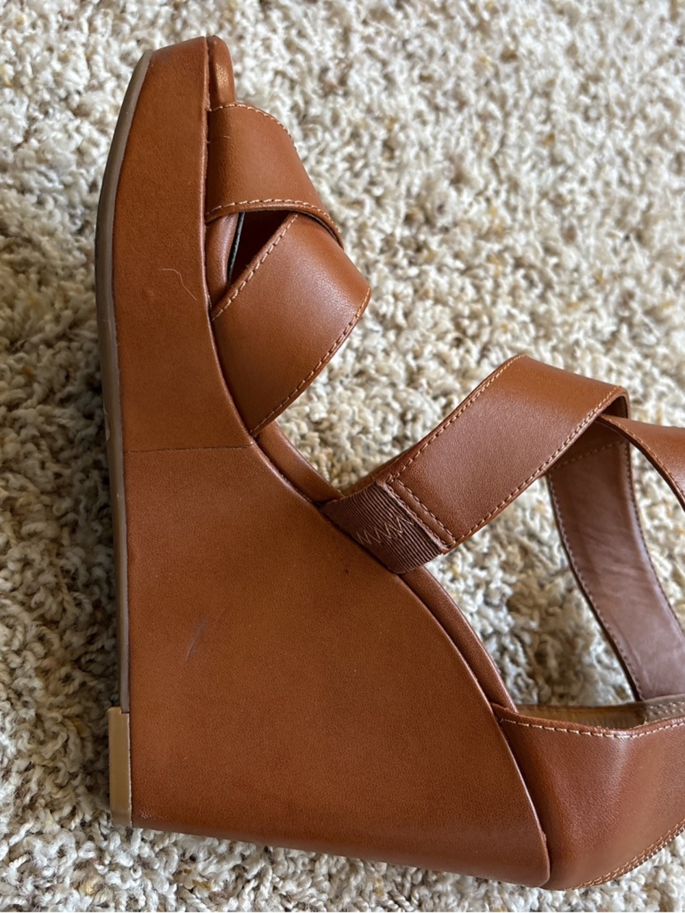 Jessica Simpson Jadyn Platform Sandals - Sz. 7.5 Lt Luggage Zip - Picture 5 of 11